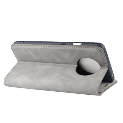 For OnePlus 7T Retro-skin Business Magnetic Suction Leather Case with Purse-Bracket-Chuck