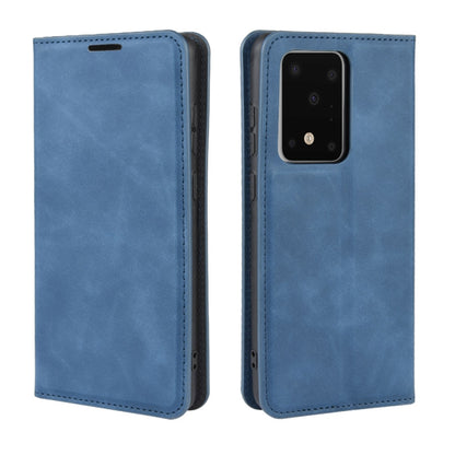 For Galaxy S11 Plus Retro-skin Business Magnetic Suction Leather Case with Holder & Card Slots & Wallet
