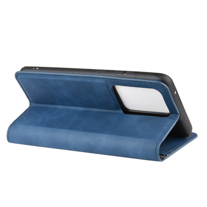 For Galaxy S11 Plus Retro-skin Business Magnetic Suction Leather Case with Holder & Card Slots & Wallet