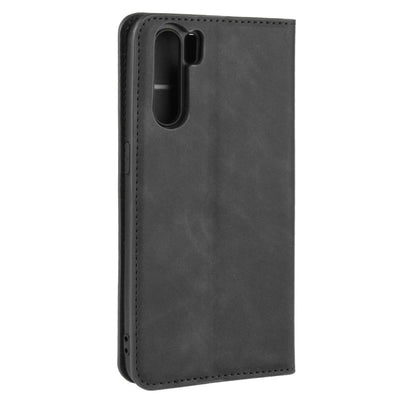 For OPPO A91 Retro-skin Business Magnetic Suction Horizontal Flip PU Leather Case with Holder & Card Slots & Wallet