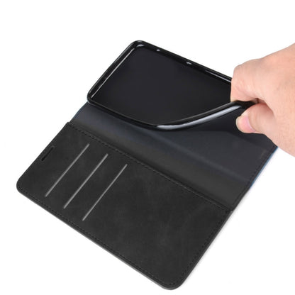 For OPPO A91 Retro-skin Business Magnetic Suction Horizontal Flip PU Leather Case with Holder & Card Slots & Wallet
