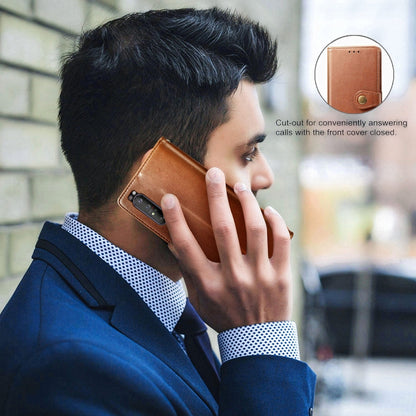 Compatible with Sony Xperia 1 II Retro Solid Color Leather Buckle Phone Case with Lanyard & Photo Frame & Card Slot & Wallet & Stand Function
