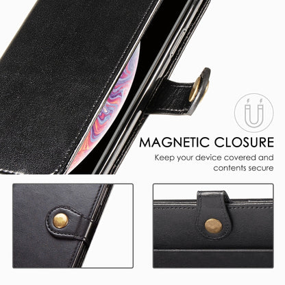 Compatible with Sony Xperia 1 II Retro Solid Color Leather Buckle Phone Case with Lanyard & Photo Frame & Card Slot & Wallet & Stand Function