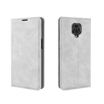 For Xiaomi Redmi Note 9 Pro Retro-skin Business Magnetic Suction Leather Case with Holder & Card Slots & Wallet