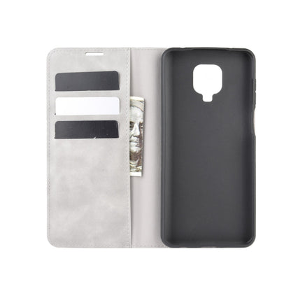 For Xiaomi Redmi Note 9 Pro Retro-skin Business Magnetic Suction Leather Case with Holder & Card Slots & Wallet