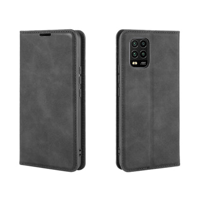 For Xiaomi Mi Note 10 Lite 5g Retro-skin Business Magnetic Suction Leather Case with Holder & Card Slots & Wallet