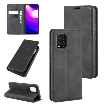 For Xiaomi Mi Note 10 Lite 5g Retro-skin Business Magnetic Suction Leather Case with Holder & Card Slots & Wallet