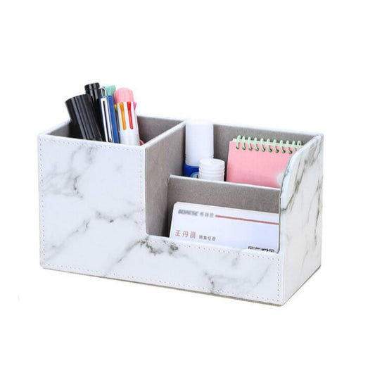 Marble Retro Creative Office Multi-function Pen Holder Storage Box, Marble 1822