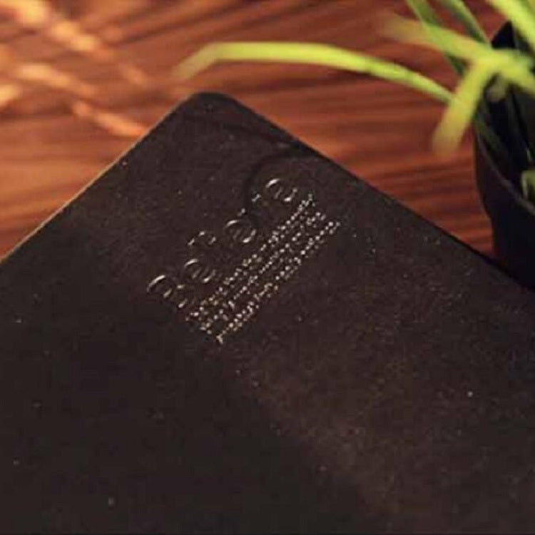 Ultra-Thick Retro Simple Lmitation Leather Thick Horizontal Blank Notebook, Specifications:Large Gold Rim Horizontal Line, Small White Rim Blank