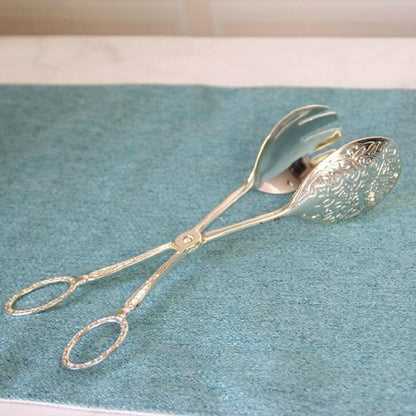 Retro Zinc Alloy Cutlery Cake Fruit Dessert Salad Clip, Cake Fruit Round Head Silver Clip