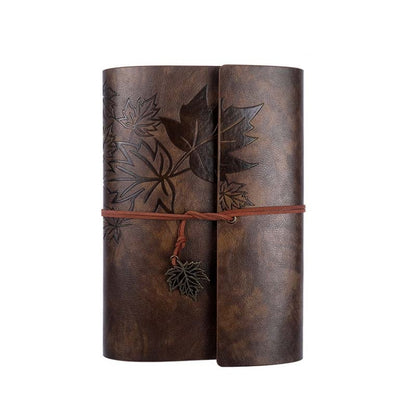PU Maple Retro Straps Handbook Loose-leaf Notebook, A7