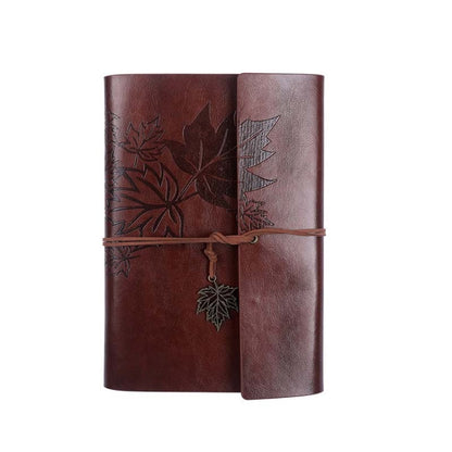 PU Maple Retro Straps Handbook Loose-leaf Notebook, A7