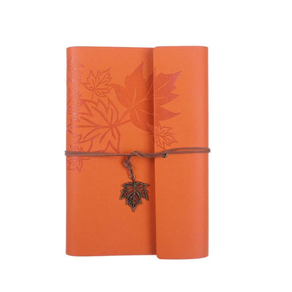 PU Maple Retro Straps Handbook Loose-leaf Notebook, A6