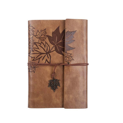 PU Maple Retro Straps Handbook Loose-leaf Notebook, A6