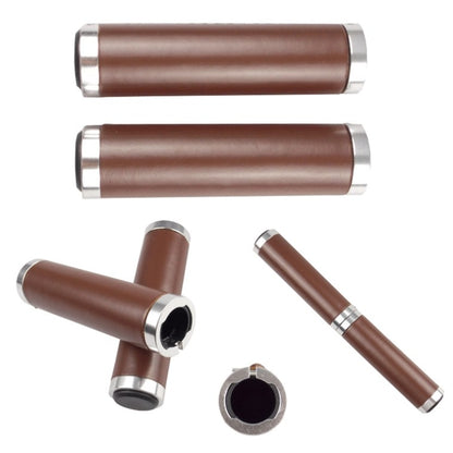 Retro Bicycle Leather Grip Cover Mountain Bike Comcompatible withtable Cowhide Grip Cover, HG005 Ordinary