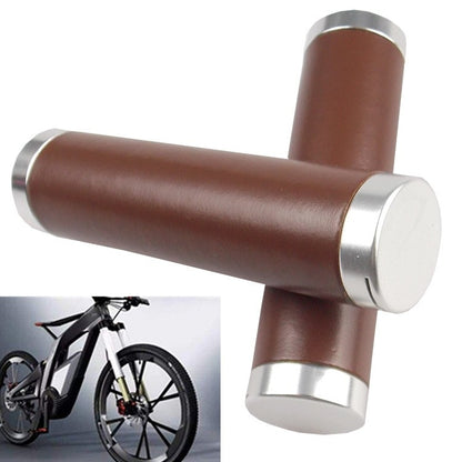Retro Bicycle Leather Grip Cover Mountain Bike Comcompatible withtable Cowhide Grip Cover, HG005B Exquisite