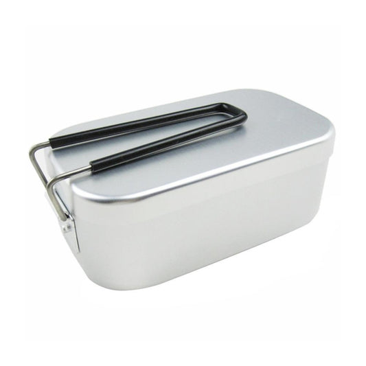 Outdoor Travel Camping Camping Lunch Box Portable Foldable Aluminum Lunch Box Retro Lunch Box Small, Small Regular Lunch Box