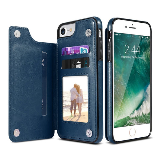 Compatible with iPhone XS Retro PU Leather Case Multi Card Holders Phone Cases, Compatible with iPhone XS