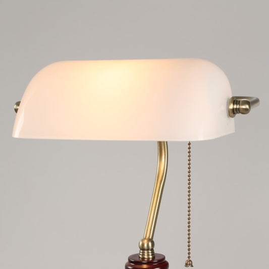 Retro Bankers Lamp Cover Accessories Glass Shade Lampshade, Green, White