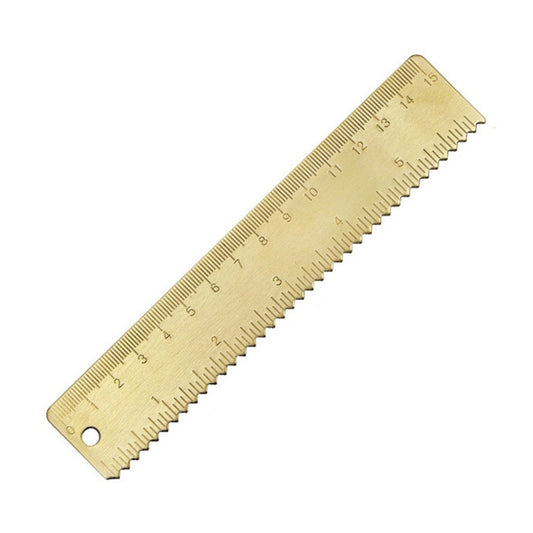 Brass Retro Drawing Ruler Measuring Tools, 0-15cm Wave Ruler
