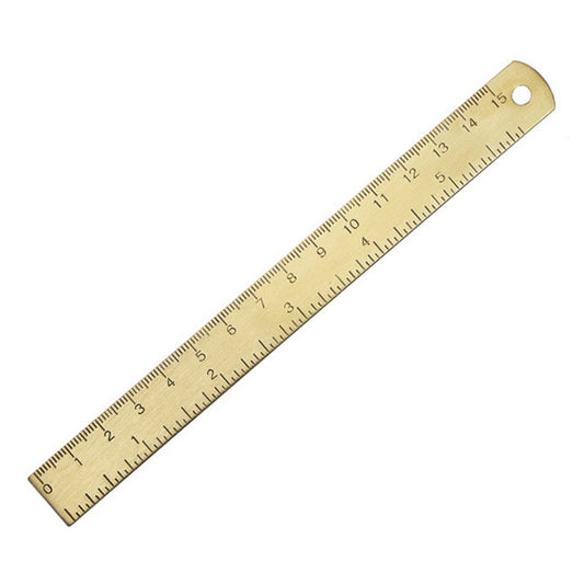 Brass Retro Drawing Ruler Measuring Tools, 0-15cm Ruler