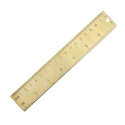 Brass Retro Drawing Ruler Measuring Tools, 0-18cm Ruler