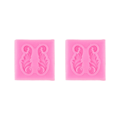 2 PCS Fondant Cake Silicone Mold Hollow Embossed Border Frame Retro Photo Frame Mould