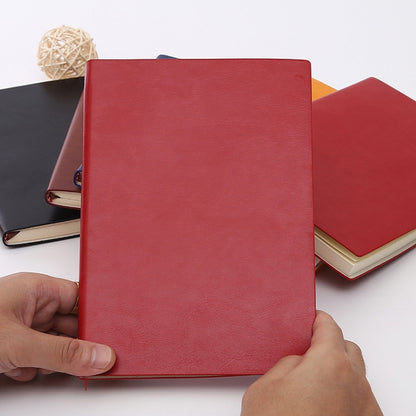 Imitation Leather Business Notebook Retro Notebook, Red A5