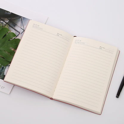 Imitation Leather Business Notebook Retro Notebook, Black A5