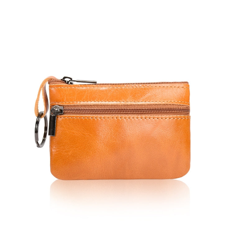 AP122 Leather Mini Multifunctional Coin Purse Small Card Holder Retro Zipper Short Clutch