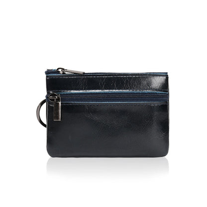 AP122 Leather Mini Multifunctional Coin Purse Small Card Holder Retro Zipper Short Clutch