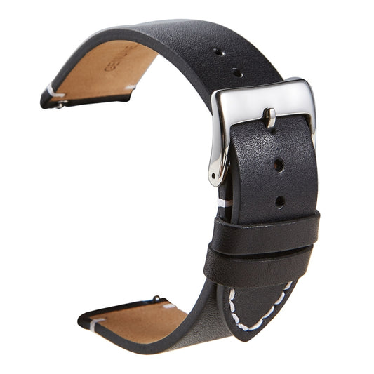 First Layer Retro Cowhide Frosted Bottom Leather Quick Release Ultra-Thin Universal Watch Strap, Size：, 16mm