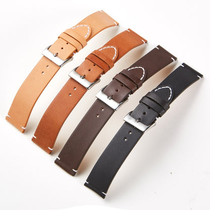 First Layer Retro Cowhide Frosted Bottom Leather Quick Release Ultra-Thin Universal Watch Strap, Size：, 18mm
