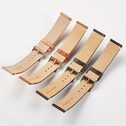 First Layer Retro Cowhide Frosted Bottom Leather Quick Release Ultra-Thin Universal Watch Strap, Size：, 24mm