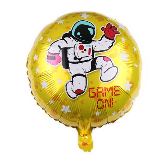 10 PCS Space Aluminum Film Balloon Children Decorate Birthday Party Decoration Balloons,Style:, Golden Space Man