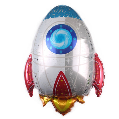 10 PCS Space Aluminum Film Balloon Children Decorate Birthday Party Decoration Balloons,Style:, Space Rocket
