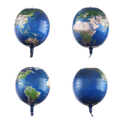 10 PCS Space Aluminum Film Balloon Children Decorate Birthday Party Decoration Balloons,Style:, Earth