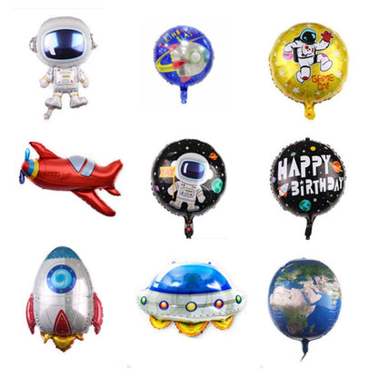 10 PCS Space Aluminum Film Balloon Children Decorate Birthday Party Decoration Balloons,Style:, Space Birthday