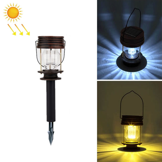 HSR002 Outdoor Retro Solar Lantern Camping Light, Spec:, Insert Type-Warm Light