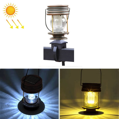 HSR002 Outdoor Retro Solar Lantern Camping Light, Spec:, Railing Type-Warm Light