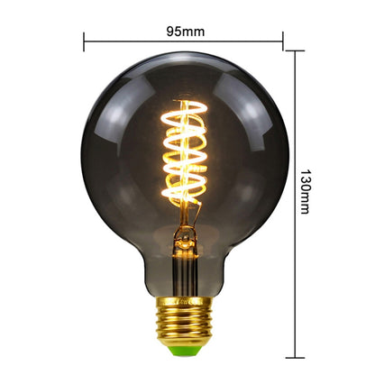 Electroplating Smoke Grey Warm Light LED Bulb Retro Lamp