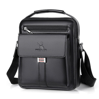 WEIXIER D244 Men Shoulder Bag Large Capacity Business Retro Messenger Bag, D244 Black