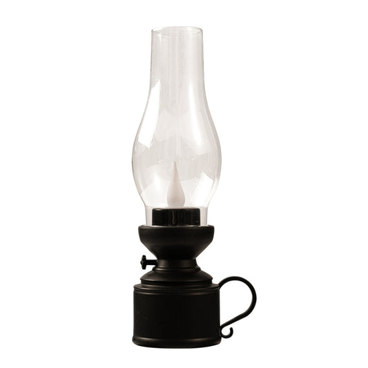 Retro Luminous Kerosene Lamp Christmas Simulation Oil Lamp Decoration, Spec:, Water-drop (Black)