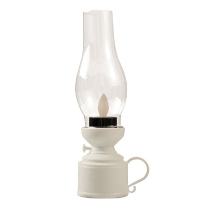 Retro Luminous Kerosene Lamp Christmas Simulation Oil Lamp Decoration, Spec:, Shaking (White)