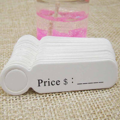100pcs /Set Small Retro Baking Label DIY Jewelry Price Tag Bookmark Gift Card, Price White