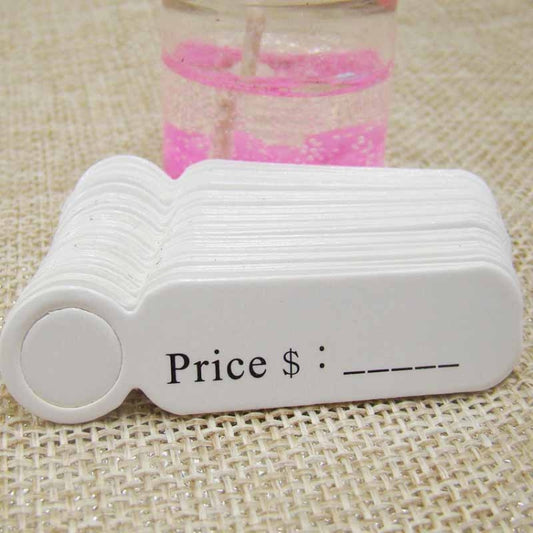 100pcs /Set Small Retro Baking Label DIY Jewelry Price Tag Bookmark Gift Card, Price White