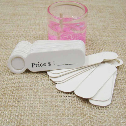100pcs /Set Small Retro Baking Label DIY Jewelry Price Tag Bookmark Gift Card, Price White