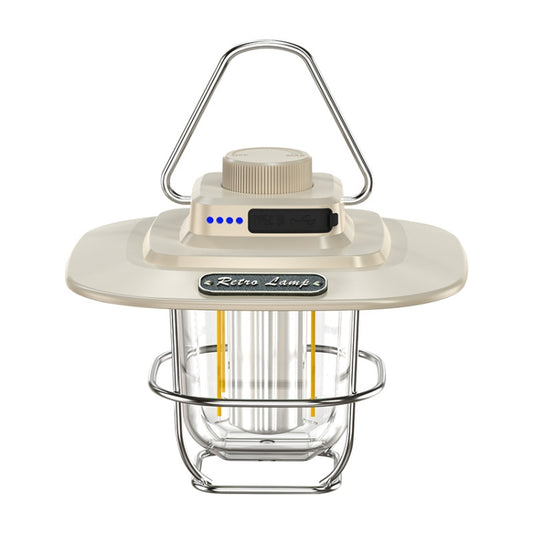 LY02 LED Retro Lantern Hand Tent Lamp USB Charging Camping Light, LY02 White
