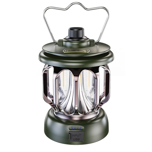 LH-B46 LED Retro Tent Light Convenient USB Charging Camping Light, LH-B46 Green