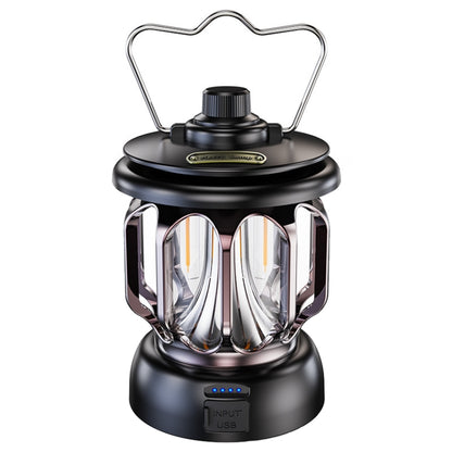 LH-B46 LED Retro Tent Light Convenient USB Charging Camping Light, LH-B46 Black